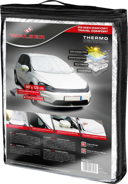 Image du produit Walser Protection thermique de vitres premium avec couverture des rétroviseurs latéraux, couverture de