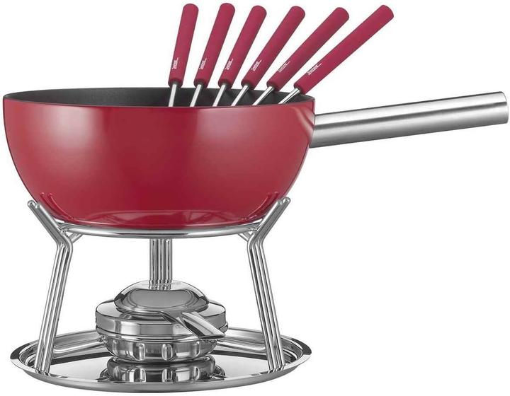 Actual product image Küchenprofi ALUMINIUM INDUCTION fondue set red23 cm (Chocolate fondue, Chinoise Fondue, Cheese fondue, Fondue Bourguignonne)