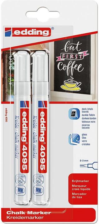 Produktbild Edding Kreidemarker (Weiss, 15 mm, 2 x)