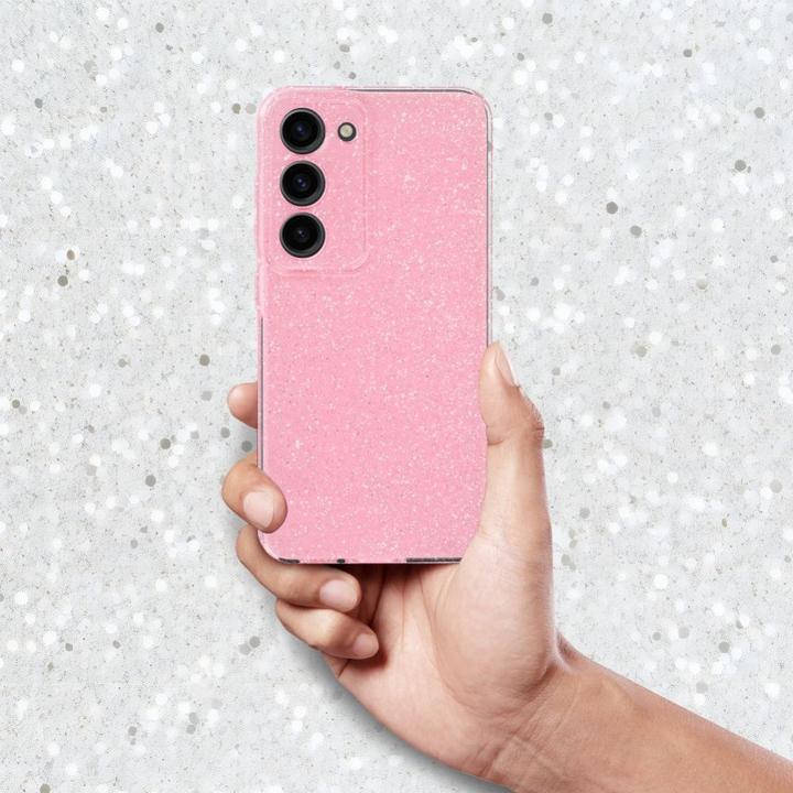 Actual product image OEM Back panel cover CLEAR CASE 2 mm BLINK for SAMSUNG S24 Plus pink (Samsung Galaxy S24+)