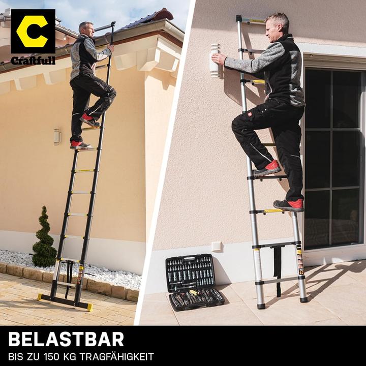 Actual product image Craftfull Teleskopleiter CF-101B (Telescopic ladder)