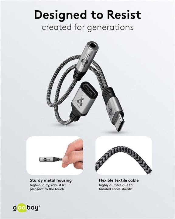 Produktbild Goobay USB-C auf USB-C und Klinke 3,5 mm AUX (USB Typ C, USB Typ C)