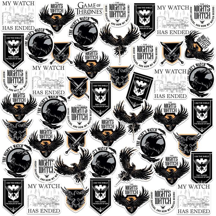 Immagine prodotto Game of Thrones Night's Watch Deluxe Adesivi Misura Confezione 50