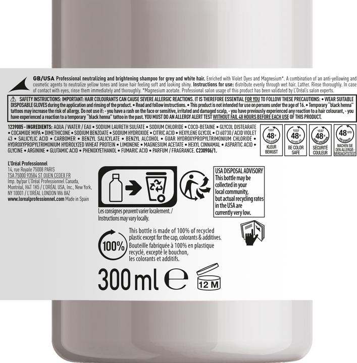 Actual product image L'Oréal Professionnel Serie Expert Silver (300 ml, Liquid shampoo)
