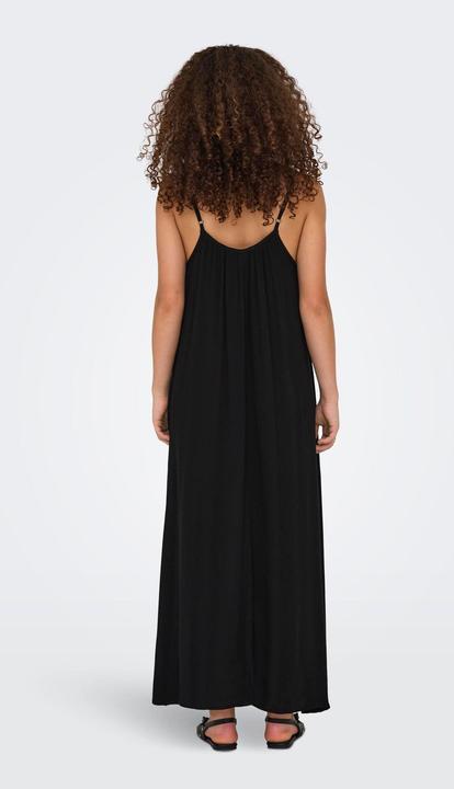 Actual product image Only Normal geschnitten Kleiner Stehkragen mit Knopfleiste Verstellbare Träger Langes Kleid Kleid (M)