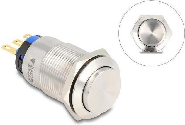 Actual product image Delock Pushbutton for installation 19 mm 3 x solder connection