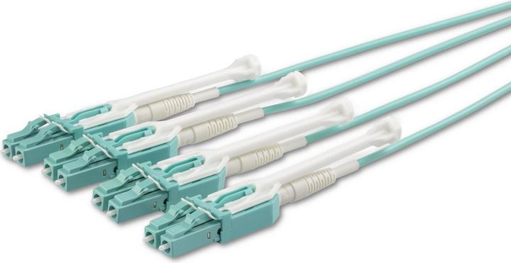 Image du produit StarTech MPO8LCPL2M Câble à fibre optique MPO/MTP 8x LC OM3 Couleur Aqua (2 m)