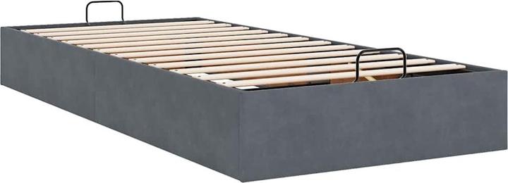 Image du produit VidaXL Lit Ottoman sans matelas gris foncé 90x200 cm velours (90 x 200 cm)