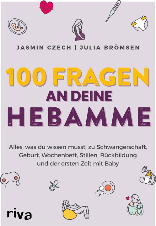 Actual product image 100 Fragen an deine Hebamme (German, Julia Brömsen, Jasmin Czech, 2023)