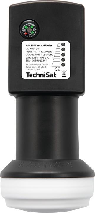 Image du produit TechniSat 0019/8194 LNB V/H universel, 40mm, avec localisateur de satellite (LNB Single, 40mm)