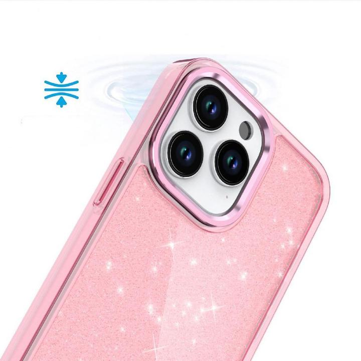 Produktbild Hurtel Glitter Case for iPhone 16 Pro Max - pink with glitter (Apple iPhone 16 Pro Max)