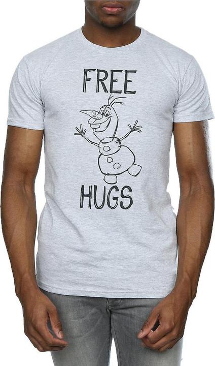 Actual product image Disney Frozen Mens Free Hugs Olaf Heather T-Shirt (XL)