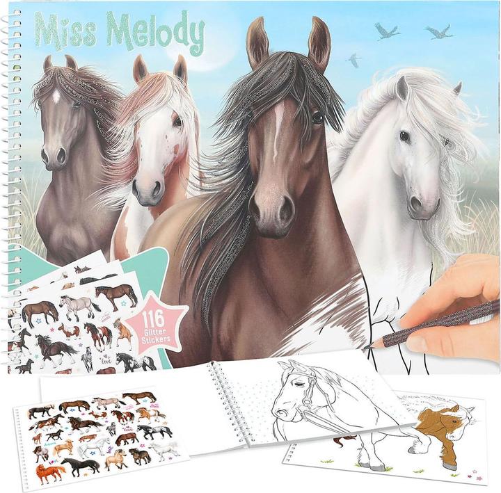 Immagine prodotto Magni DEPESCHE Miss Melody libro da colorare sogni di cavalli con adesivi