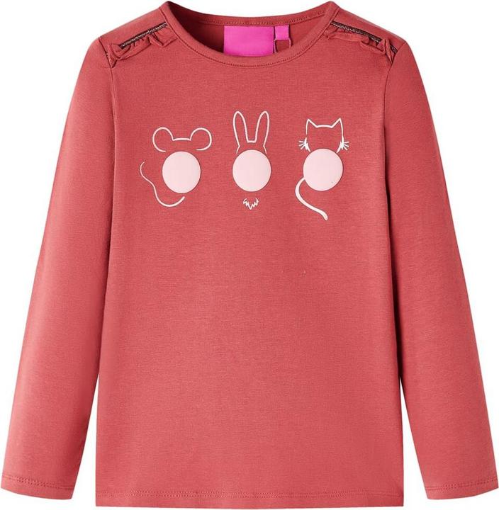 Produktbild VidaXL Kinder-Langarmshirt Dunkelrosa 92,Material: 95 % Baumwolle (92)