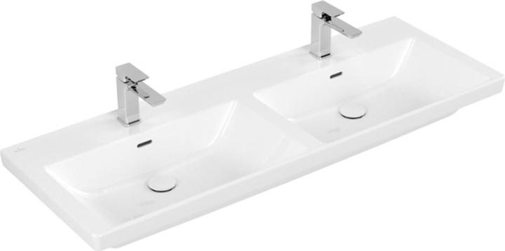 Produktbild Villeroy & Boch V&B Schrank-Doppelwaschtisch SUBWAY 3.0 1300x470mm m ÜL mit HL we C+ (470 mm, 1300 mm)
