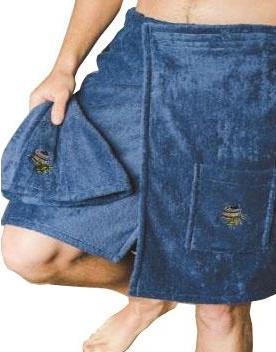 Actual product image Namų tekstilė EMBROIDERED SAUNA APRON 55X150 BLUE