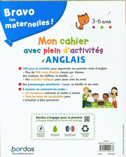 Image du produit Bravo les maternelles! : mon cahier avec plein d'activités d'anglais (Français, Touati Corinne, Landry P., Bodilis Evelyne, 2024)