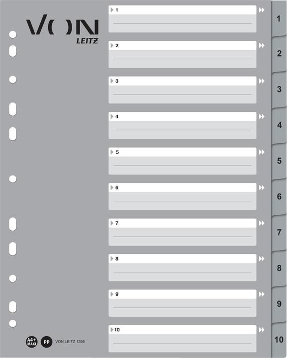 Produktbild von Hallers Register A4, 1-10