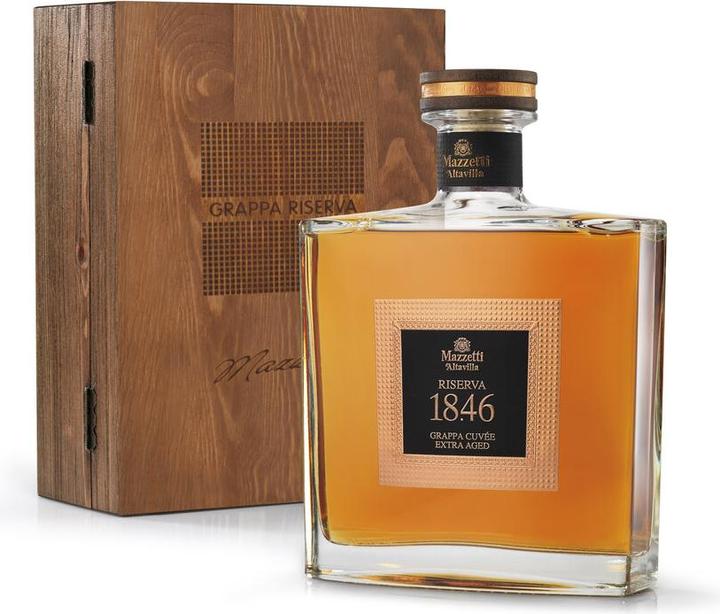 Actual product image Mazzetti d'Altavilla Grappa Riserva 18.46 di Barbera e Dolcetto Invecchiata Piemonte (1 x 70 cl)