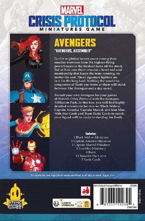 Produktbild Atomic Mass Games AMGD2112 - Marvel: Crisis Protocol - Avengers Affiliation Pack
