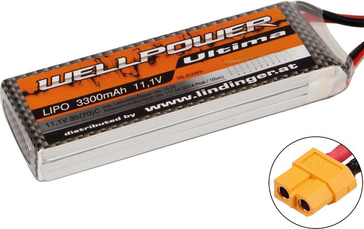 Produktbild Wellpower Lipo Akku Ultima 3S 35/70C CH5/8 XT-60 (11.10 V, 3300 mAh)