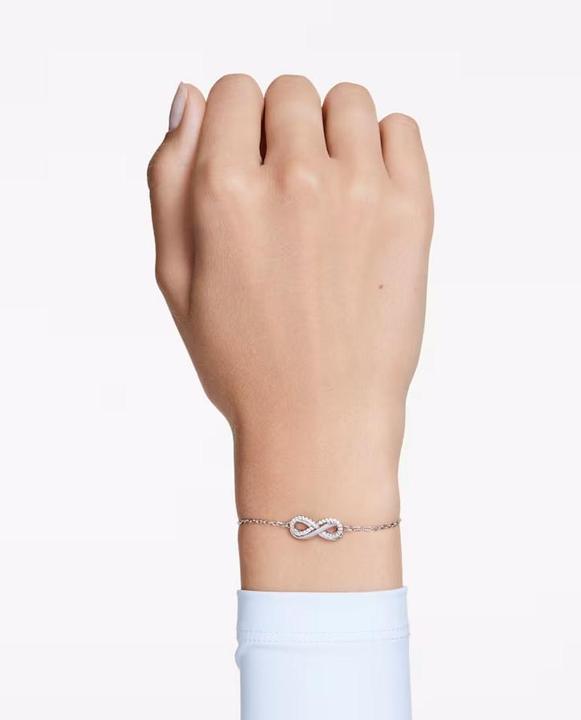 Image du produit Swarovski Hyperbola Bracelet Infini Blanc (19.50 cm, Métal Swarovski)