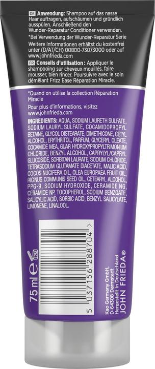 John Frieda FE Wunder Reparatur Shampoo 75ml (75 ml, Flüssiges Shampoo)
