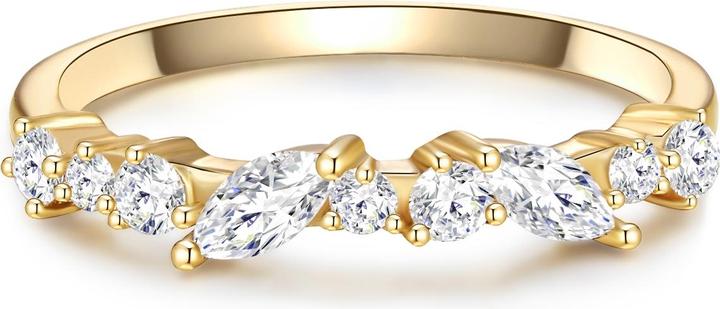 Actual product image Glanzstücke München Ladies Sterling Silver Cubic Zirconia Yellow Gold - 30000 (52, 925 Silver)