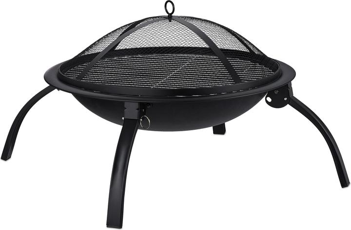 Actual product image Relaxdays XL Fire Pit with BBQ Accessories (60 cm)