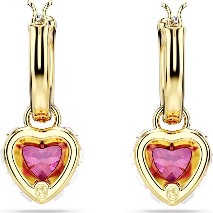 Produktbild Swarovski Stilla Drop Ohrhänger Herz Rot Gold (Swarovski Metall)