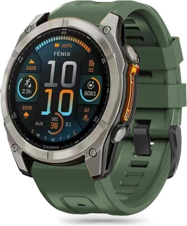 Actual product image Tech-Protect Silicone Strap Garmin Fenix 5 / 6 / 6 Pro / 7 / 8 (47 mm) / E - Green (47 mm, TPU)