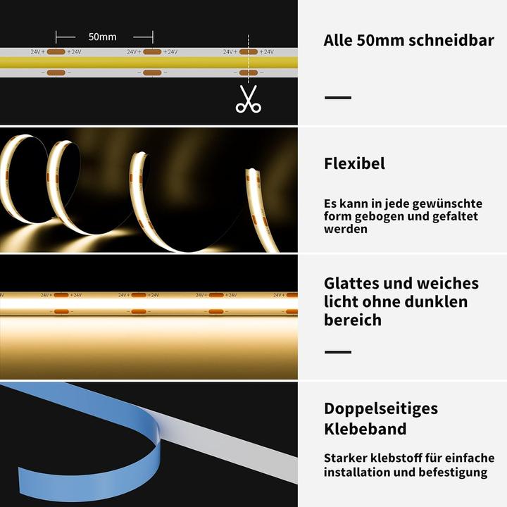 Actual product image Lumina Swiss LED Strip (Warm white, 500 cm, Indoor)