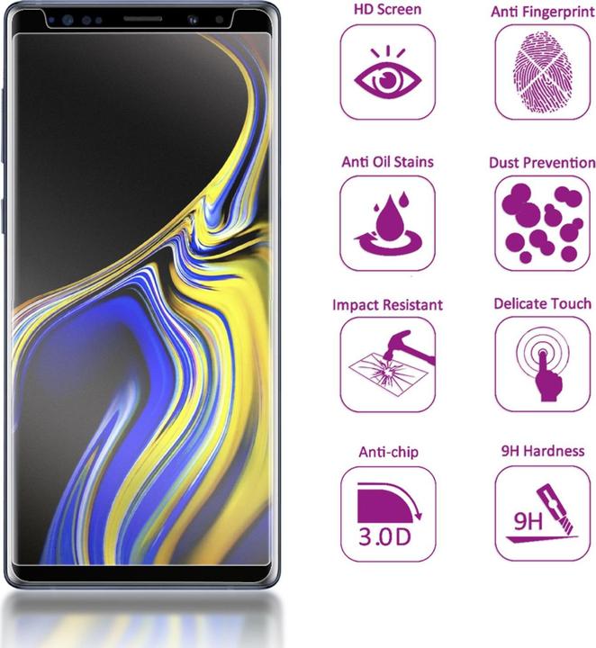 Actual product image Nalia Vision protection glass (1 Piece, Samsung Galaxy Note 9)
