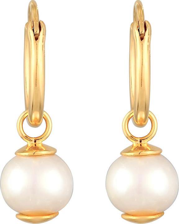 Image du produit Elli Boucles d'oreilles Créoles Perle d'eau douce Pendentif Argent 925 (Argent sterling 925)