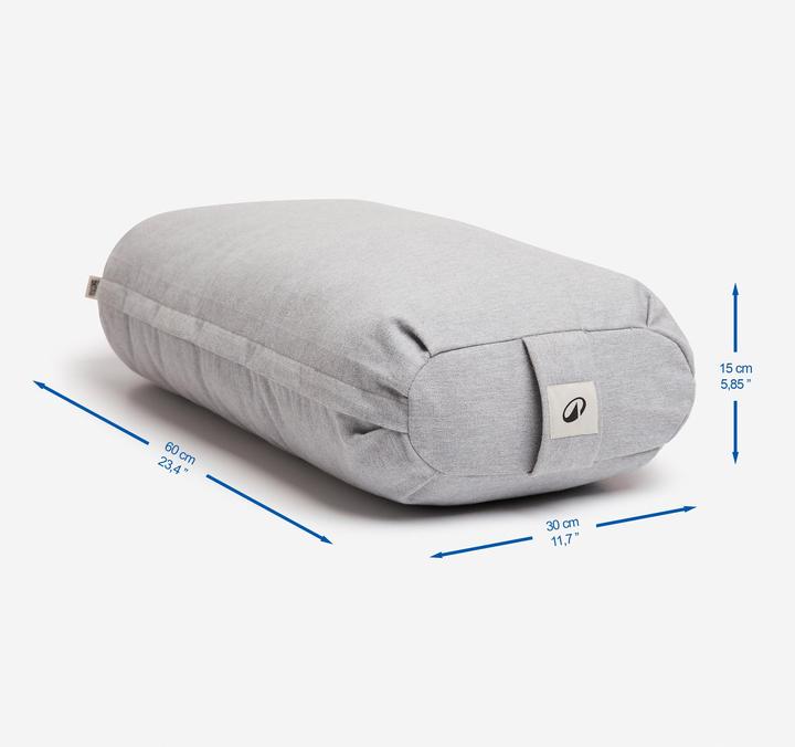 Produktbild Kimjaly Yoga-Bolster flach Dinkelfüllung - blau (15 cm)