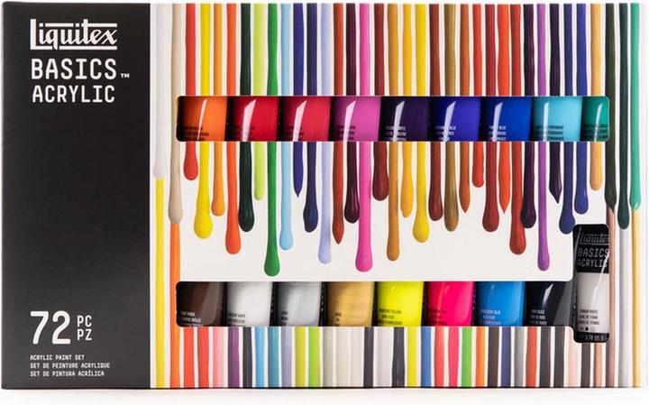 Liquitex Grundlagen - Acrylfarbe - Komplette Set von 72 Farben - 22 ml (Mehrfarbig, 22 ml)