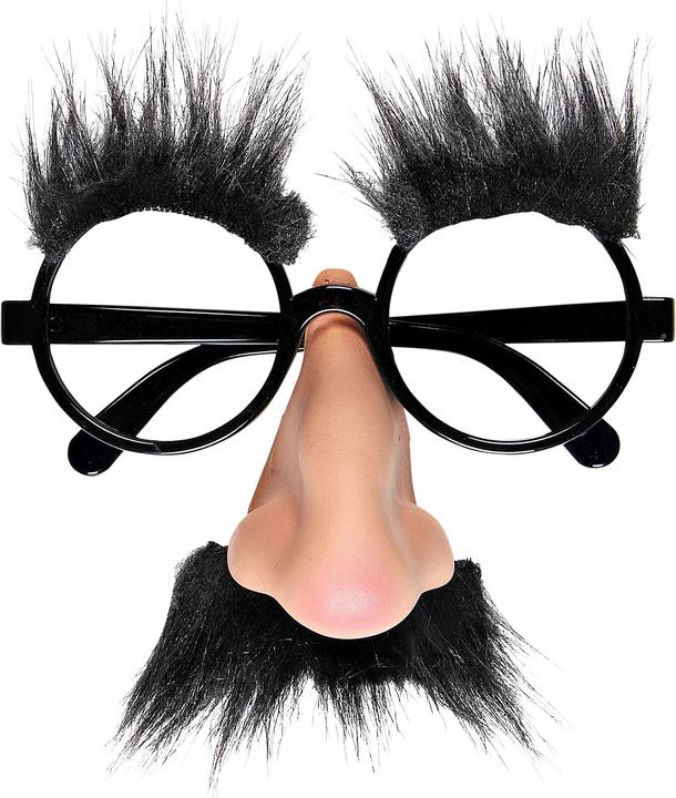 Produktbild Widmann 11966 nose, moustache and eyebrows, fun glasses, accessory for photo box or carnival, multic