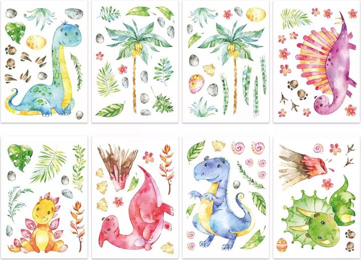 Papierdrachen Tatuaggi da parete - Dinosauri - Set 5 (2 x 22 x 32 cm)