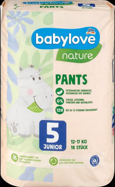 Produktbild dm babylove nature Pants (Gr. 5, Tragepack, 18 Stück)