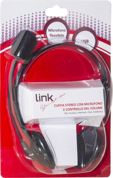 Image du produit Cuffia C/Microfono USB Bk Connettore USB E Controllo Volume (Filaire)