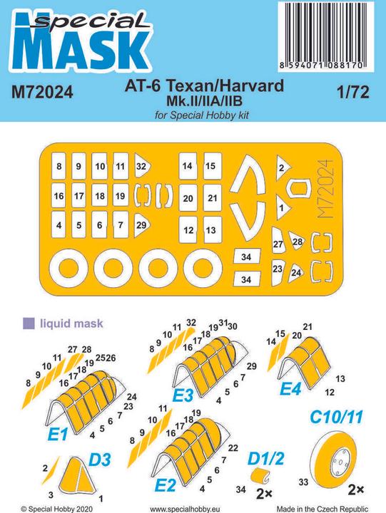 Actual product image Special Hobby AT-6 Texan/Harvard Mk.II/IIA/IIB Mask