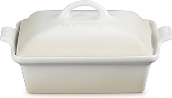 Produktbild Le Creuset Auflaufform Tradition Deckel aus Steinzeug quadratisch Meringue
