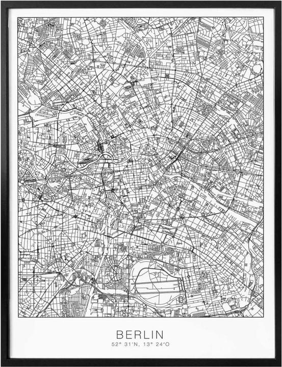 Actual product image Trenddeko Berlin city map (80 x 60 cm)