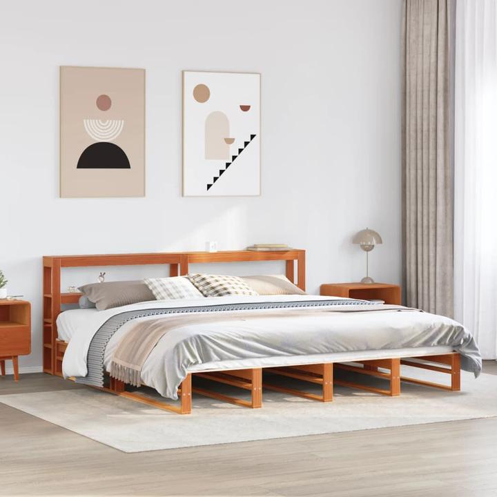 Image du produit VidaXL Lit en bois massif Lit en bois Lit palette avec tête de lit 180x200cm pin (180 x 200 cm)
