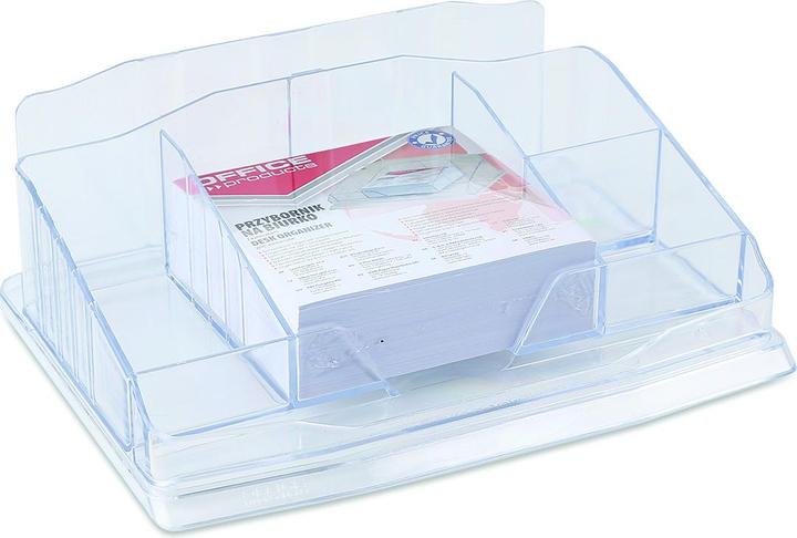 Immagine prodotto Office Products Organizzatore da tavolo in plastica, con blocco note, trasparente