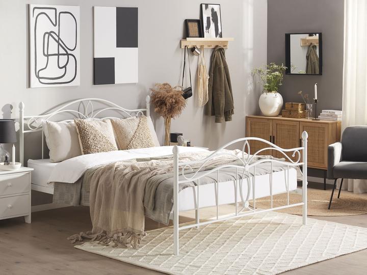 Immagine prodotto Beliani Letto in metallo a doghe bianche 140 x 200 cm ANTLIA (140 x 200 cm)
