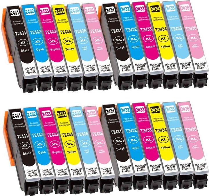 Actual product image Hermex Compatible Ink Cartridge XL for Epson Expression Photo XP-960 (M, Y, FC, C, PC, PM)