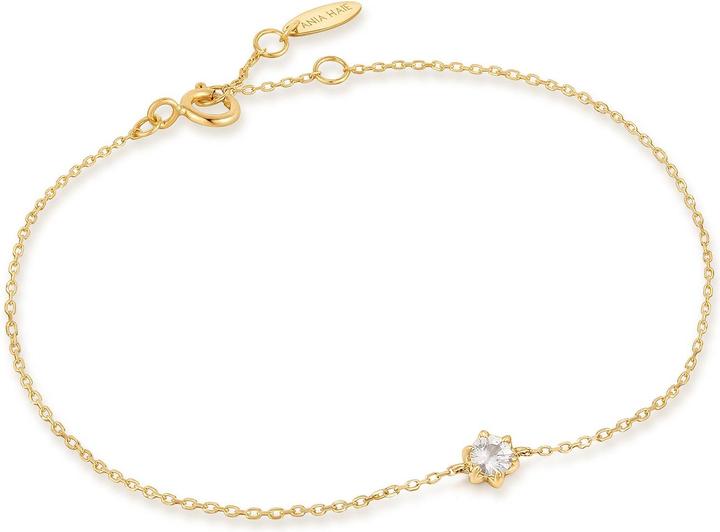 Ania Haie BAU006-01YG White Sapphire Armband Damen Gold 14K (16.50 cm, 585er Gelbgold)