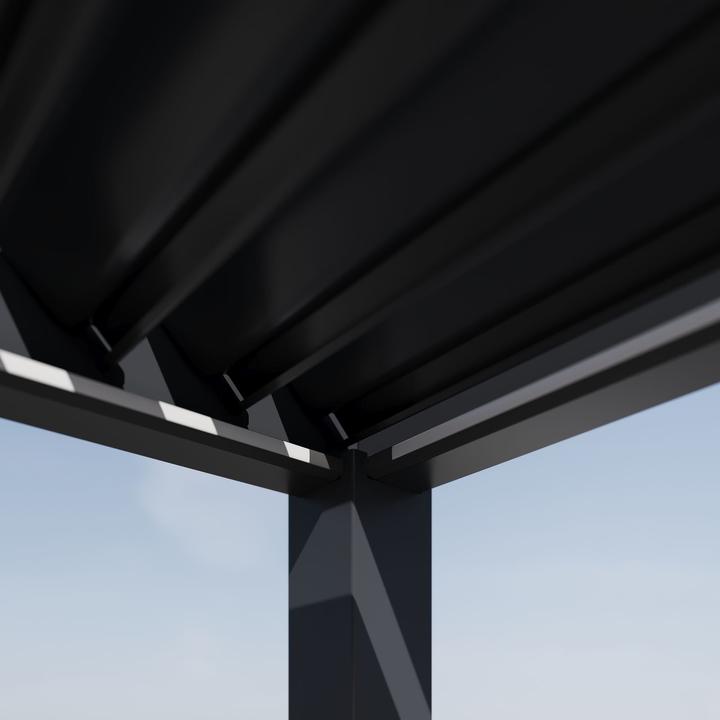 Produktbild Weide elektrische Pergola 4x4m Anthrazit mit LED (400 cm, 400 cm)