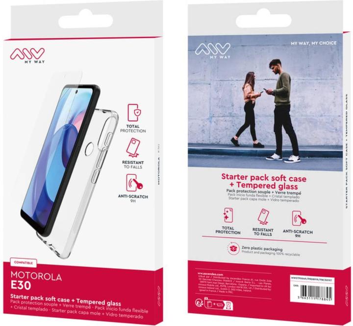 Actual product image My Way Starter Pack Coque Souple Verre Trempe Motorola E30 (Motorola E30)